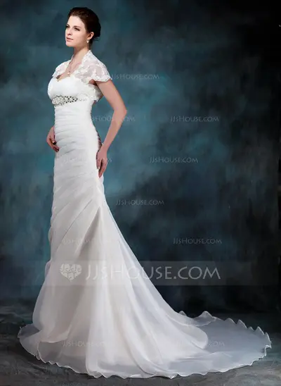 Short Sleeve Lace Wedding Jacket / Special Occasion Wrap (013004983)