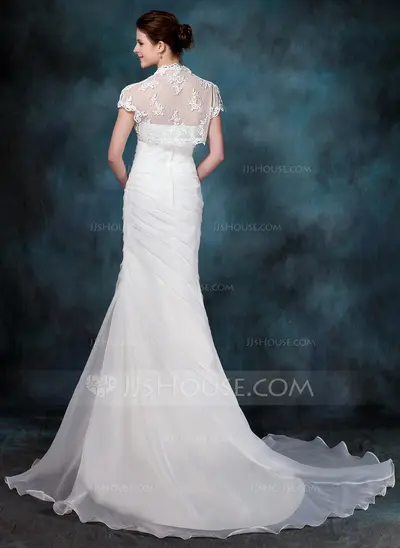 Short Sleeve Lace Wedding Jacket / Special Occasion Wrap (013004983)