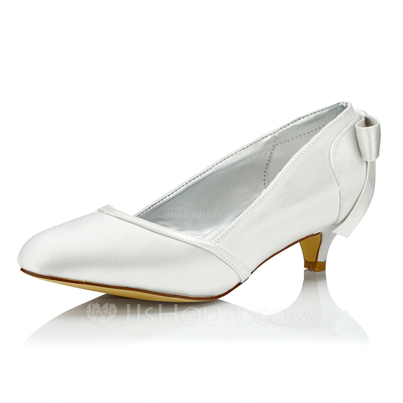 Satin Dyeable Shoes Low Heel Satin Dyeable Shoes Low Heel