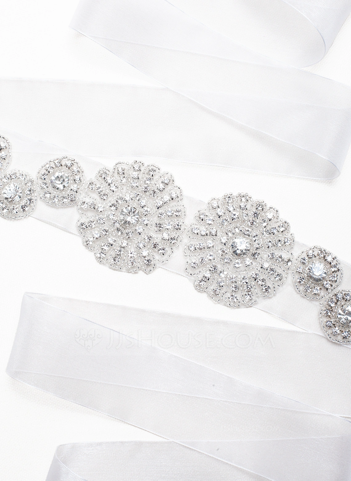 Beautiful Women Rhinestones Ribbon Sashes (015065495) JJsHouse