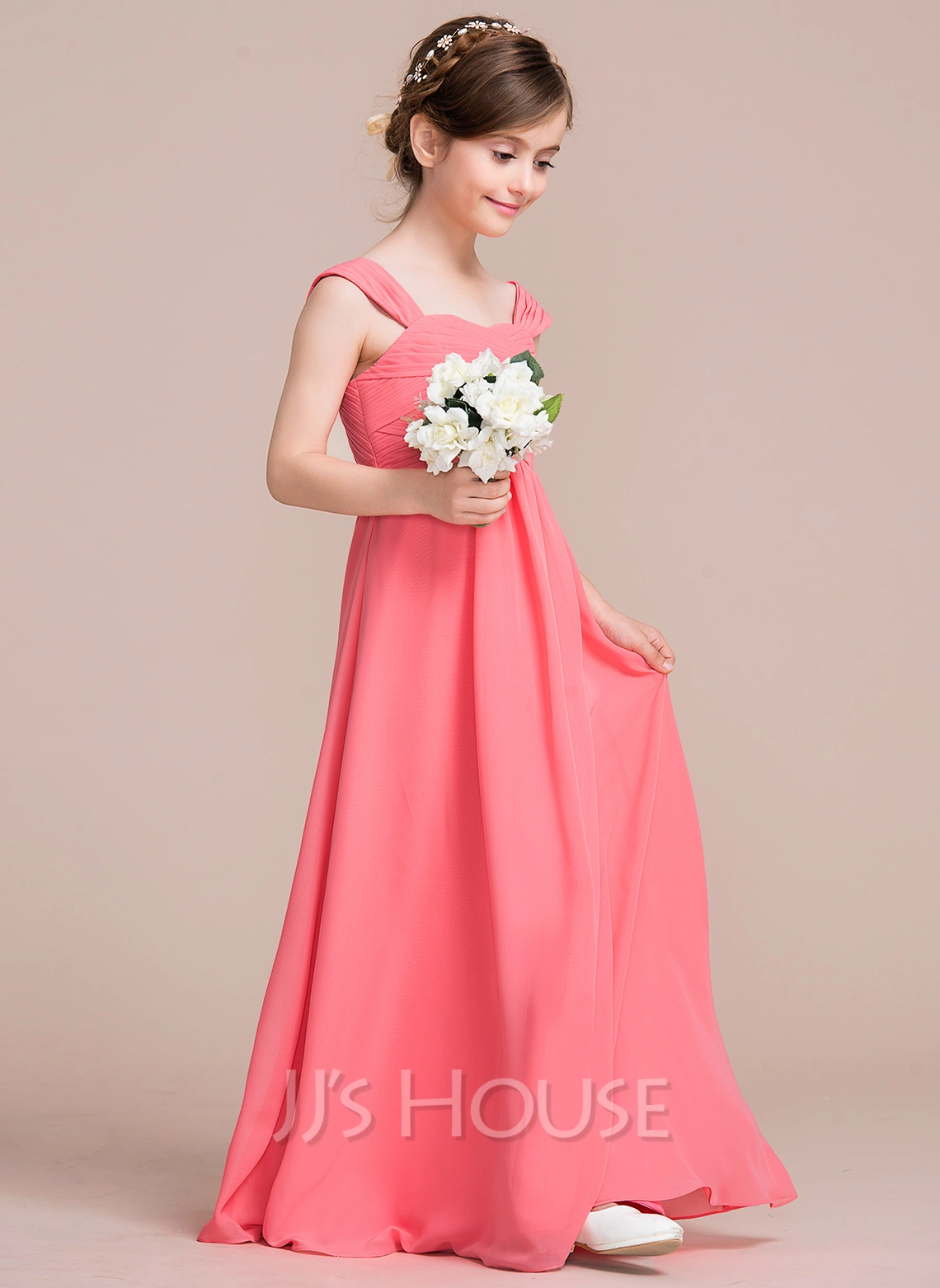 ALine/Princess Sweetheart FloorLength Chiffon Junior Bridesmaid Dress