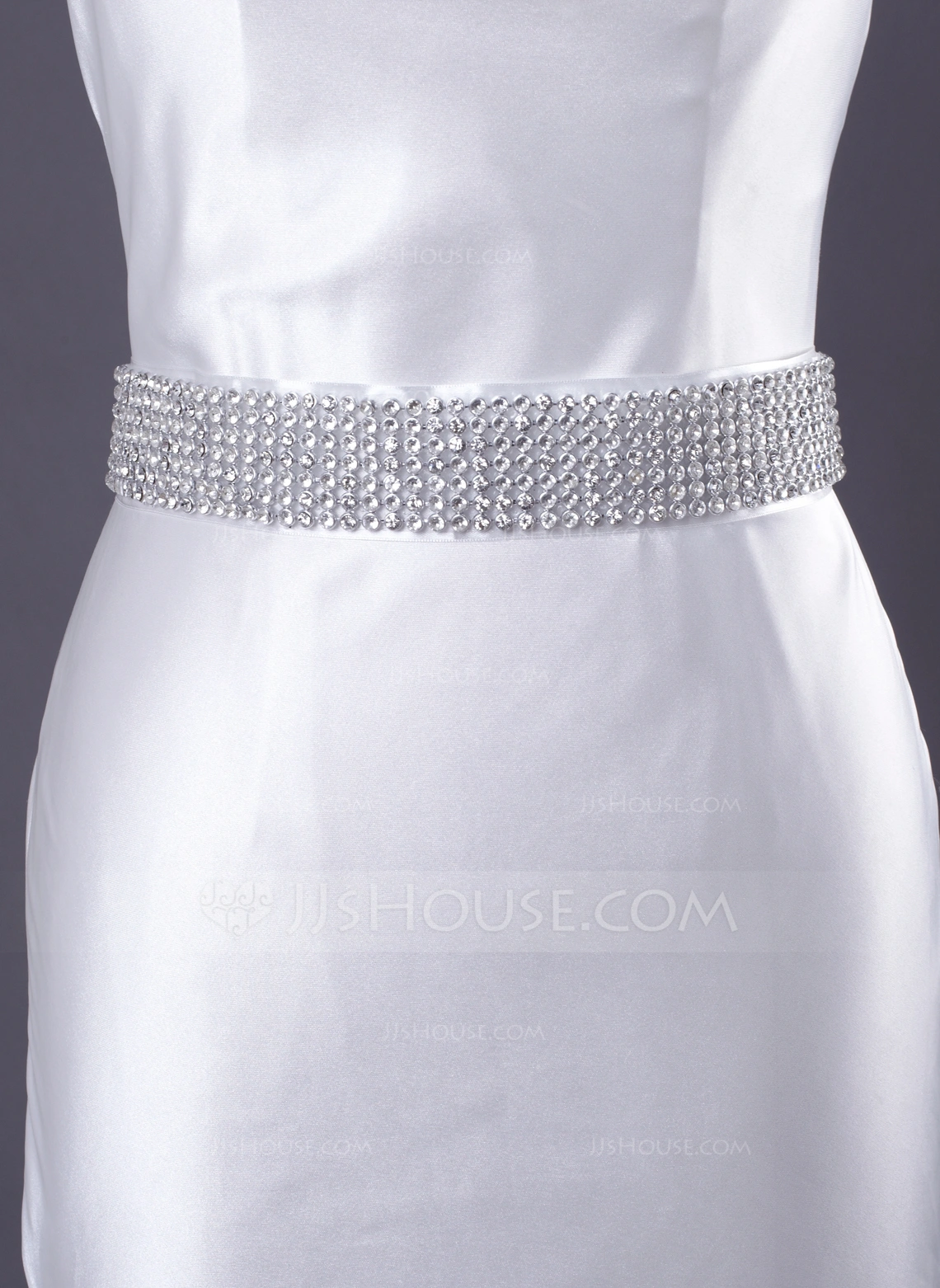 Pretty Satin/Crystal Women's Wedding/Evening Belt (015033797) JJsHouse