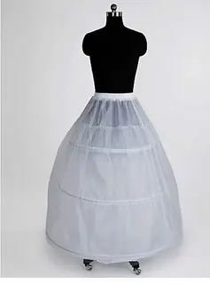 Nylon 2 Tier Floor-length A-Line Full Gown Slip Style/ Wedding Petticoats (037023567)