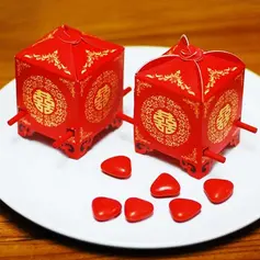 Asian Style Red Sedan Chair zugunsten Feld (Set of 12) (050012948)