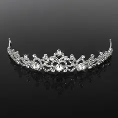 Tiaras Wedding Special Occasion Rhinestone Silver Headpieces With Clear (042018457)
