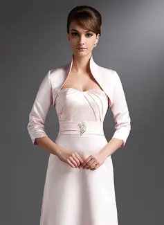 Half-Sleeve Satin Special Occasion Wrap (013012283)