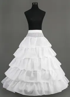 Nylon A-Line Full Gown 5 Tier Floor-length Slip Style/ Wedding Petticoats (037005376)