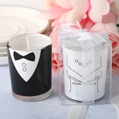 Bride and Groom Candles Favor Set (Pair)  (096024931)