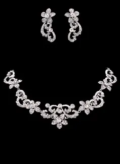Jewelry Sets Anniversary Wedding Engagement Birthday Gift Party Alloy With Rhinestones Silver Jewelry With Rhinestone (011019278)