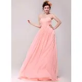 Empire Sweetheart Court Train Chiffon Evening Dress With Ruffle (017014014)