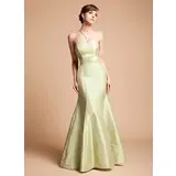 Mermaid Sweetheart Floor-Length Taffeta Bridesmaid Dress With Ruffle (007004211)
