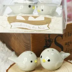 Ceramic Bird's Nest Salt & Pepper Shakers Wedding Favor (Set of 2) (051005573)