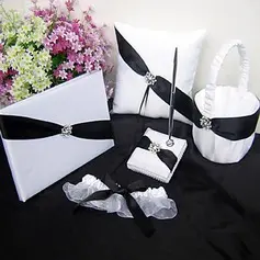 Shimmering Twilight Wedding Collection Set in White and Black Accent (5 Pieces)(100017956)