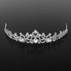 Tiaras Wedding Special Occasion Rhinestone Silver Headpieces With Clear (042018457)
