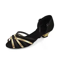 Satin Sandals Latin Ballroom Dance Shoes (053013137)