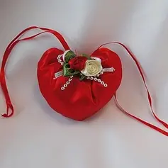 Satin Heart Favor Bag (Set of 12) (050024643)