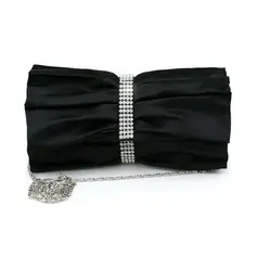 Black Gorgeous Silk With Austria Rhinestones Party Handbags/ Clutches More Colors Available (012008205)