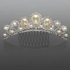 Gorgeous Rhinestones With Imitation Pearl Wedding Flower Girl Tiara/ Headpiece (042015967)