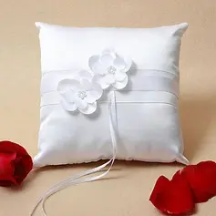Elegant Wedding Ring Pillow With Flowers(103018376)