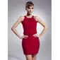 Sheath Halter Short/Mini Chiffon Bridesmaid Dress (022009216) Sheath Halter Short/Mini Chiffon Bridesmaid Dress (022009216)