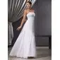 Empire Strapless Floor-Length Chiffon Evening Dress With Embroidered Ruffle Beading Sequins (017014471)
