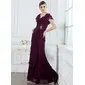 A-Line/Princess V-neck Floor-Length Chiffon Mother of the Bride Dress With Ruffle Beading (008002219)