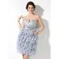 Sheath Sweetheart Knee-Length Feather Homecoming Dress With Ruffle Beading (022020937) Sheath Sweetheart Knee-Length Feather Homecoming Dress With Ruffle Beading (022020937)