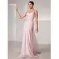 Sheath Sweetheart Watteau Train Chiffon Prom Dress With Ruffle Beading Sequins (018014411)