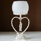 Silver Plated Dangling Crystal Love Candle Holder(096017672)
