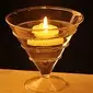 Crystal Glass Floating Candle Holder(096017698)
