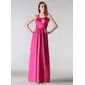 Empire Halter Floor-Length Charmeuse Bridesmaid Dress With Ruffle (007005195) Empire Halter Floor-Length Charmeuse Bridesmaid Dress With Ruffle (007005195)