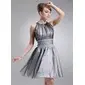 A-Line/Princess Scoop Neck Short/Mini Tulle Homecoming Dress With Ruffle Beading (022020684)