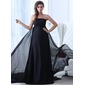 Empire Strapless Watteau Train Chiffon Holiday Dress With Ruffle (020017376)
