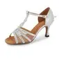 Sparkling Glitter Heels Sandals Latin Salsa Dance Shoes With T-Strap (053020380)