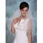 Elbow Veils Tulle Two-tier Beaded Edge Wedding Veils With Angel Cut/Waterfall (006020350) Elbow Veils Tulle Two-tier Beaded Edge Wedding Veils With Angel Cut/Waterfall (006020350)