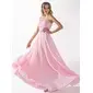 A-Line/Princess Sweetheart Floor-Length Chiffon Evening Dress With Ruffle Beading (017005597)