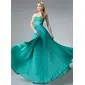 Empire Sweetheart Floor-Length Chiffon Holiday Dress With Ruffle Beading (020003246)