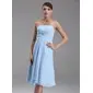 Empire Tea-Length Chiffon Bridesmaid Dress With Ruffle Crystal Brooch (007001080) Empire Tea-Length Chiffon Bridesmaid Dress With Ruffle Crystal Brooch (007001080)