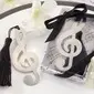 Treble Clef Brushed Metal Bookmark Favor With Elegant Silk Tassel (051008923)