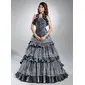Ball-Gown Halter Sweep Train Taffeta Tulle Quinceanera Dress With Ruffle Lace (021015351) Ball-Gown Halter Sweep Train Taffeta Tulle Quinceanera Dress With Ruffle Lace (021015351)