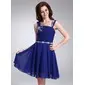A-Line/Princess Square Neckline Knee-Length Chiffon Homecoming Dress With Ruffle Beading (022021007) A-Line/Princess Square Neckline Knee-Length Chiffon Homecoming Dress With Ruffle Beading (022021007)