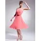 A-Line/Princess Knee-Length Chiffon Cocktail Dress With Ruffle Flower(s) (016008222) A-Line/Princess Knee-Length Chiffon Cocktail Dress With Ruffle Flower(s) (016008222)