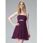 A-Line/Princess Strapless Short/Mini Chiffon Holiday Dress With Ruffle Beading (020013081) A-Line/Princess Strapless Short/Mini Chiffon Holiday Dress With Ruffle Beading (020013081)