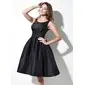 A-Line/Princess Scoop Neck Knee-Length Taffeta Bridesmaid Dress With Ruffle (007021291) A-Line/Princess Scoop Neck Knee-Length Taffeta Bridesmaid Dress With Ruffle (007021291)