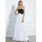 Empire Strapless Floor-Length Chiffon Prom Dress With Ruffle Beading Flower(s) (018020790)
