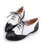 Real Leather Low Heel Closed Toe Flats With Split Joint (086020727)