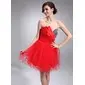 A-Line/Princess Scalloped Neck Short/Mini Satin Tulle Homecoming Dress With Ruffle Beading (022020966) A-Line/Princess Scalloped Neck Short/Mini Satin Tulle Homecoming Dress With Ruffle Beading (022020966)