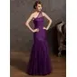 Mermaid One-Shoulder Floor-Length Tulle Prom Dress With Ruffle (018014873) Mermaid One-Shoulder Floor-Length Tulle Prom Dress With Ruffle (018014873)