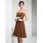 Empire Strapless Knee-Length Chiffon Bridesmaid Dress With Ruffle Crystal Brooch (007020932) Empire Strapless Knee-Length Chiffon Bridesmaid Dress With Ruffle Crystal Brooch (007020932)