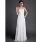 Sheath/Column Sweetheart Court Train Chiffon Wedding Dress With Ruffle (002011592)